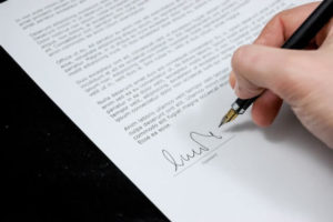 handtekening engelse brief